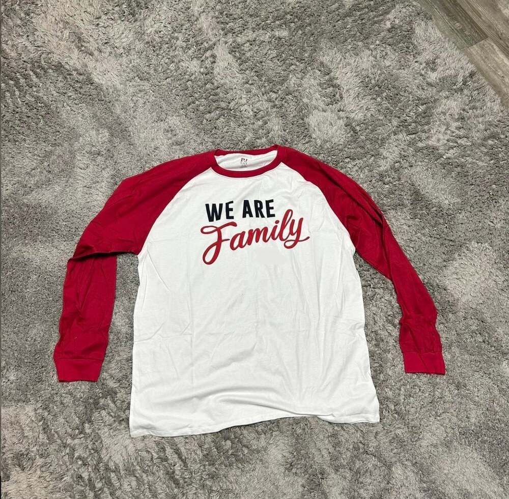 PJ Place Full Set Christmas Pajamas We Are Family Raglan Long